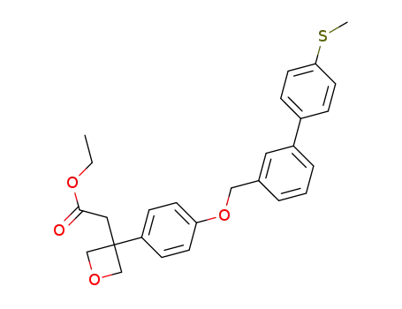 ethyl 2-(3-(4-((4'-(methylthio)-[1,1'-biphenyl]-3-yl)methoxy)phenyl)oxetan-3-yl)acetate