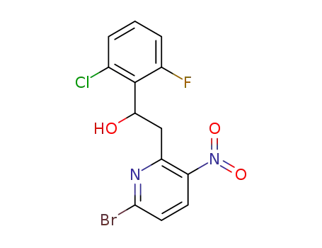 2-(6-bromo-3-nitropyridin-2-yl)-1-(2-chloro-6-fluorophenyl)ethanol