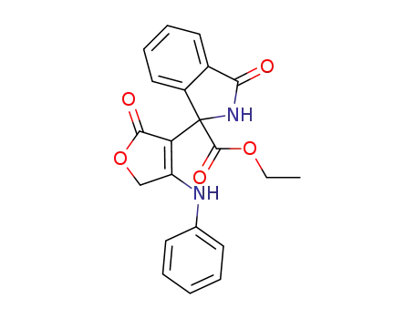 ethyl 3-oxo-1-(2-oxo-4-(phenylamino)-2,5-dihydrofuran-3-yl)isoindoline-1-carboxylate