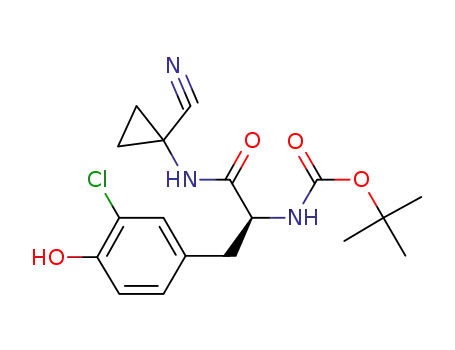 [(S)-2-(3-chloro-4-hydroxy-phenyl)-1-(1-cyano-cyclopropylcarbamoyl)-ethyl]-carbamic acid tert-butyl ester