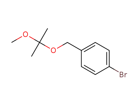 Molecular Structure of 1201913-76-9 (4-bromo-1-(1-methoxy-1-methylethoxymethyl)benzene)