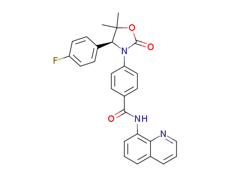 (S)-4-(4-(4-fluorophenyl)-5,5-dimethyl-2-oxooxazolidin-3-yl)-N-(quinolin-8-yl)benzamide