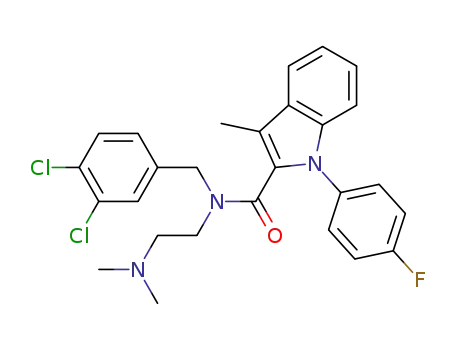 N-(3,4-dichlorobenzyl)-N-(2-(dimethylamino)ethyl)-1-(4-fluorophenyl)-3-methyl-1H-indole-2-carboxamide