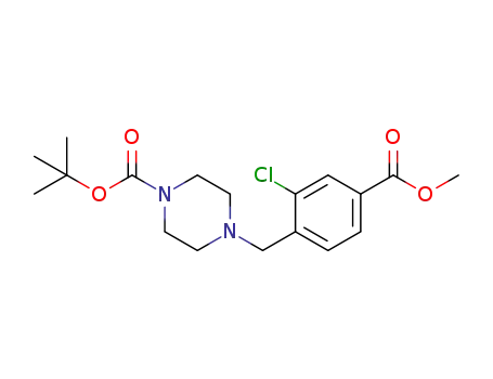 tert-butyl 4-[[2-chloro-4-(methoxycarbonyl)phenyl]methyl]piperazine-1-carboxylate