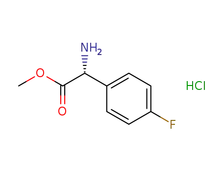 Molecular Structure of 439213-22-6 (METHYL D-2-(4-FLUOROPHENYL)GLYCINATE HCL)