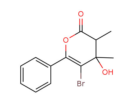 5-bromo-4-hydroxy-3,4-dimethyl-6-phenyl-3,4-dihydro-2H-pyran-2-one