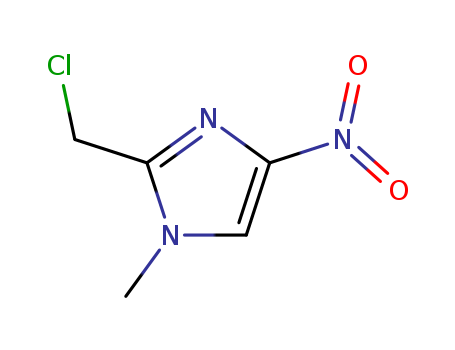 Molecular Structure of 118467-52-0 (1H-Imidazole, 2-(chloromethyl)-1-methyl-4-nitro-)