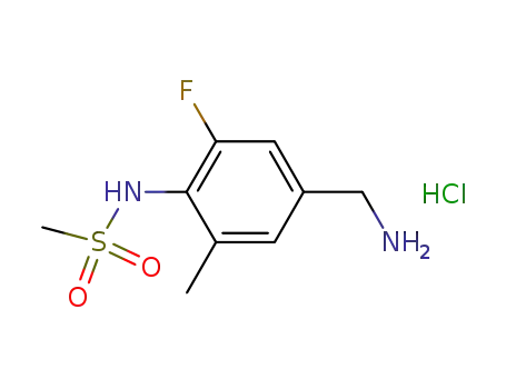 N-(4-aminomethyl-2-fluoro-6-methyl-phenyl)-methanesulfonamide hydrochloride