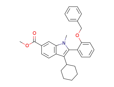 methyl 2-[2-(benzyloxy)phenyl]-3-cyclohexyl-1-methyl-1H-indole-6-carboxylate