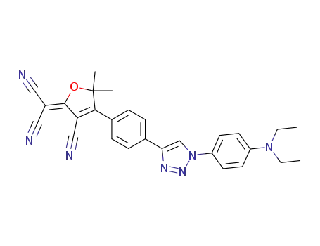 2-{3-cyano-4-(4-(1-(4-diethylamino-phenyl)-1H-[1,2,3]triazol-4-yl)phenyl)-5,5-dimethyl-5H-furan-2-ylidene}malononitrile