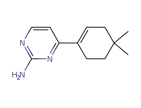 Molecular Structure of 1190962-49-2 (4-(4,4-dimethyl-cyclohex-1-en-1-yl)-pyrimidin-2-amine)