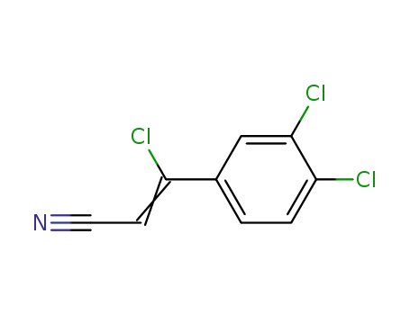 Molecular Structure of 909301-59-3 (2-Propenenitrile, 3-chloro-3-(3,4-dichlorophenyl)-)