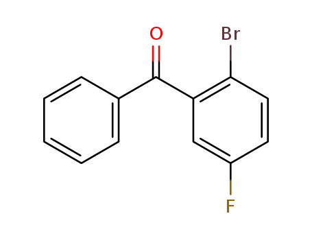 Molecular Structure of 13294-43-4 ((2-bromo-5-fluorophenyl)(phenyl)methanone)