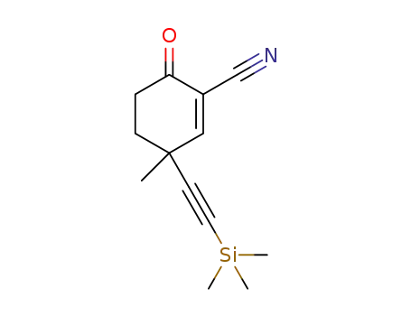 3-methyl-6-oxo-3-((trimethylsilyl)ethynyl)cyclohex-1-enecarbonitrile