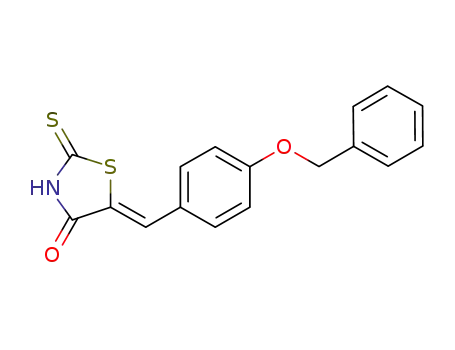 Molecular Structure of 181765-57-1 ((Z)-5-(4-benzyloxyphenyl)methylidene-2-thioxo-4-thiazolidinone)