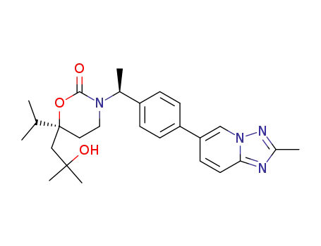 (S)-6-(2-hydroxy-2-methylpropyl)-6-isopropyl-3-((S)-1-(4-(2-methyl-[1,2,4]triazolo[1,5-a]pyridin-6-yl)phenyl)ethyl)-1,3-oxazinan-2-one