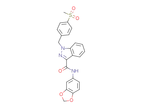 N-(benzo[d][1,3]dioxol-5-yl)-1-(4-(methylsulfonyl)benzyl)-1H-indazole-3-carboxamide