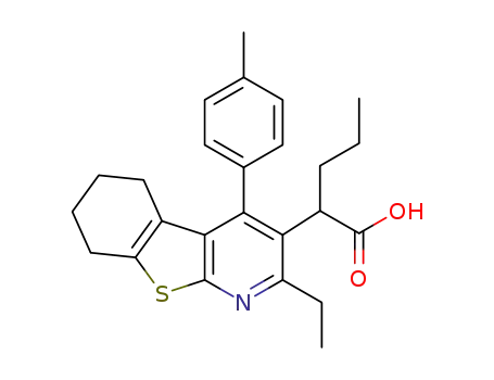 2-[2-ethyl-4-(p-tolyl)-5,6,7,8-tetrahydro[1]benzothieno[2,3-b]pyridin-3-yl]pentanoic acid