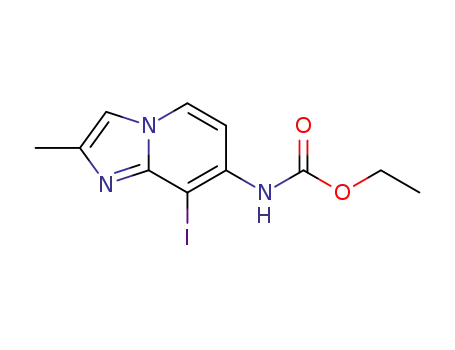 8-iodo-7-ethoxycarbonylamino-2-methylimidazo[1,2-a]pyridine