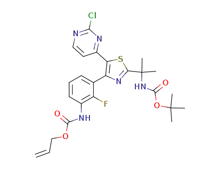 2-propen-1-yl (3-{5-(2-chloro-4-pyrimidinyl)-2-[1-({[(1,1-dimethylethyl)oxy]carbonyl}amino)-1-methylethyl]-1,3-thiazol-4-yl}-2-fluorophenyl)carbamate