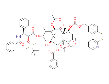 2'-(tert-butyldimethylsiloxy)-7-((4-(pyridin-2-yldisulfanyl)benzyloxy)carbonyloxy)paclitaxel