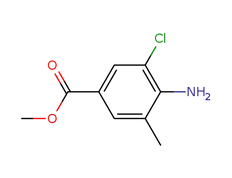 Molecular Structure of 202146-16-5 (METHYL 4-AMINO-3-CHLORO-5-METHYLBENZOATE)