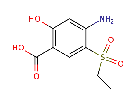 Molecular Structure of 148516-65-8 (4-amino-5-(ethylsulfonyl)-2-hydroxybenzoic acid)