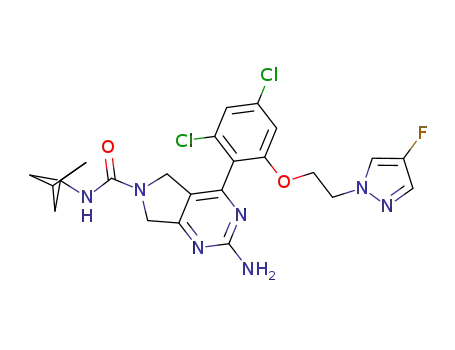 2-amino-4-{2,4-dichloro-6-[2-(4-fluoropyrazol-1-yl)ethoxy]phenyl}-5,7-dihydropyrrolo[3,4-d]pyrimidine-6-carboxylic acid bicyclo[1.1.1]pent-1-ylamide