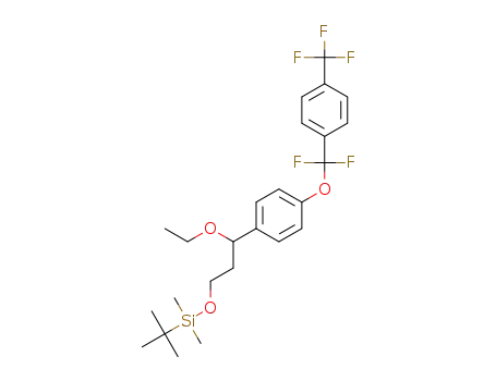 Molecular Structure of 1202577-24-9 (tert-Butyl[3-{4-[difluoro(4-trifluoromethylphenyl)-methoxy]phenyl}-3-ethoxypropoxy]dimethylsilane)
