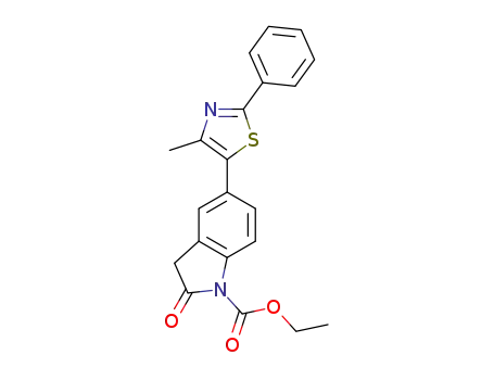 5-(4-Methyl-2-phenyl-thiazol-5-yl)-2-oxo-2,3-dihydro-indole-1-carboxylic acid ethyl ester