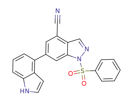 6-(1H-indol-4-yl)-1-(phenylsulfonyl)-1H-indazole-4-carbonitrile