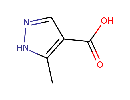 Molecular Structure of 40704-11-8 (3-METHYL-1H-PYRAZOLE-4-CARBOXYLIC ACID)