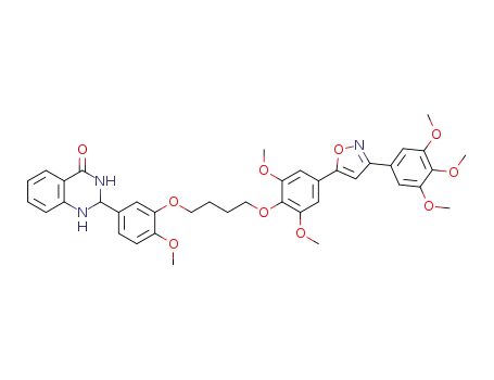 2-(3-(4-(2,6-dimethoxy-4-(3-(3,4,5-trimethoxyphenyl)isoxazol-5-yl)phenoxy)butoxy)-4-methoxyphenyl)-2,3-dihydroquinazolin-4(1H)-one