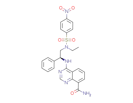 4-{(S)-2-[ethyl-(4-nitro-benzenesulfonyl)amino]-1-phenyl-ethylamino}quinazoline-8-carboxylic acid amide