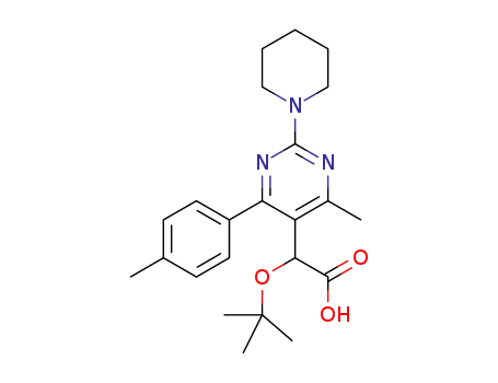 2-tert-butoxy-2-(4-methyl-2-(piperidin-1-yl)-6-p-tolylpyrimidin-5-yl)acetic acid