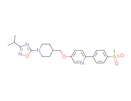 Pyridine, 5-[[1-[3-(1-methylethyl)-1,2,4-oxadiazol-5-yl]-4-piperidinyl]methoxy]-2-[4-(methylsulfonyl)phenyl]-