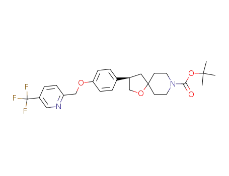 tert-butyl (3R)-3-(4-([5-(trifluoromethyl)pyridin-2-yl]methoxy)phenyl)-1-oxa-8-azaspiro[4.5]decane-8-carboxylate