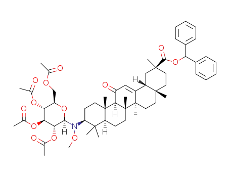 (3S,18R,20S)-11-oxo-3-[(2,3,4,6-tetra-O-acetyl-β-D-glucopyranosyl)methoxamino]-olean-12-en-29-oic acid diphenylmethyl ester