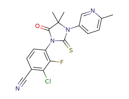 2-chloro-4-[4,4-dimethyl-3-(6-methyl-pyridin-3-yl)-5-oxo-2-thioxo-imidazolidin-1-yl]-3-fluoro-benzonitrile