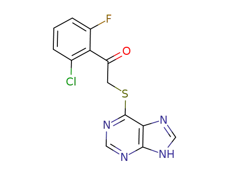 2-((9H-purin-6-yl)thio)-1-(2-chloro-6-fluorophenyl)ethanone