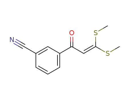 Molecular Structure of 838871-76-4 (3-(3,3-BIS-METHYLSULFANYL-ACRYLOYL)-BENZONITRILE)