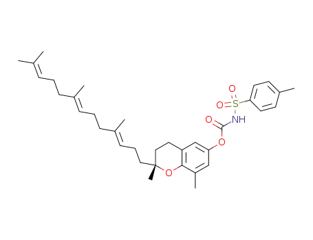 (R)-2,8-dimethyl-2-((3'E,7'E)-4',8',12'-trimethyltrideca-3',7',11'-trienyl)chroman-6-yl tosylcarbamate