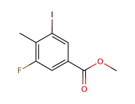 Molecular Structure of 861905-21-7 (Methyl 3-fluoro-5-iodo-4-Methylbenzoate)