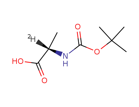 Molecular Structure of 88181-11-7 (L-ALANINE-2-D1-N-T-BOC)