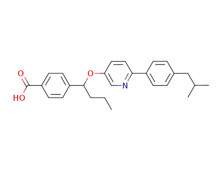 4-{1-[6-(4-isobutyl-phenyl)-pyridin-3-yloxy]-butyl}-benzoic acid