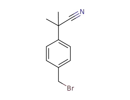 Molecular Structure of 1201643-73-3 (2-(4-(bromomethyl)phenyl)-2-methylpropanenitrile)