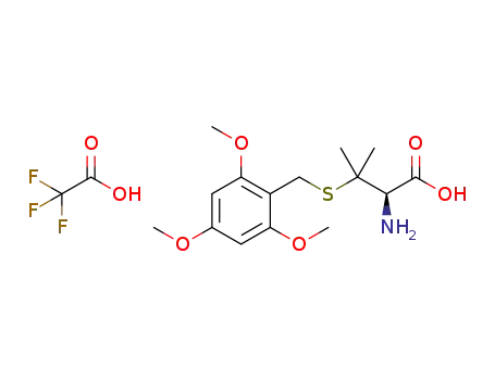 Molecular Structure of 1200836-59-4 ((R)-2-amino-3-methyl-3-(2,4,6-trimethoxybenzylthio)butyric acid trifluoroacetate)
