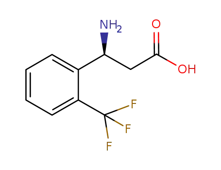 Molecular Structure of 755749-11-2 ((S)-3-AMINO-3-(2-TRIFLUOROMETHYL-PHENYL)-PROPIONIC ACID)
