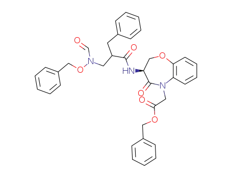 (7-{2-[(benzyloxy-formyl-amino)-methyl]-3-phenyl-propionylamino}-8-oxo-7,8-dihydro-6<i>H</i>-5-oxa-9-aza-benzocyclohepten-9-yl)-acetic acid benzyl ester