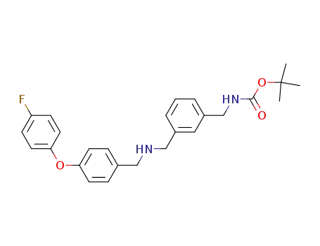 Molecular Structure of 1201663-21-9 (tert-butyl 3-((4-(4-fluorophenoxy)benzylamino)methyl)benzylcarbamate)
